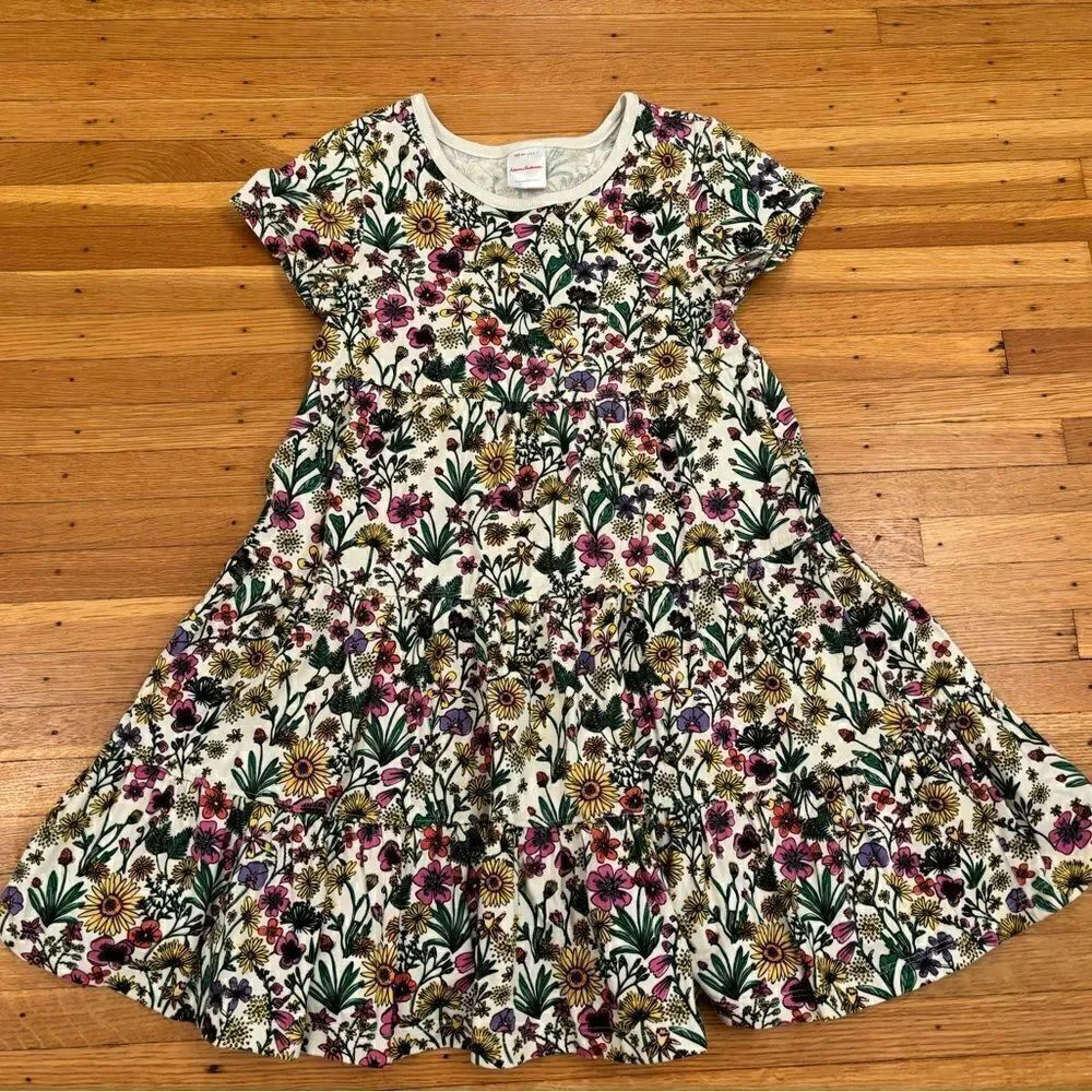 Hanna Andersson wildflower tiered short sleeve dress